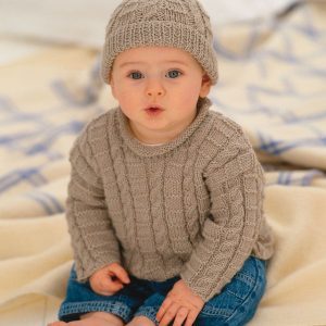 BABY SWEATERS, HAT & BLANKET OR AFGHAN IN SNUGGLY DK-Printed pattern in the post