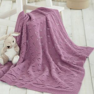 LACE & DIAMONDS BABY BLANKET OR AFGHAN IN SNUGGLY DK-Printed pattern in the post
