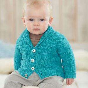 BABY V NECK & SHAWL COLLARED CARDIGANS IN SNUGGLY DK-Printed pattern in the post