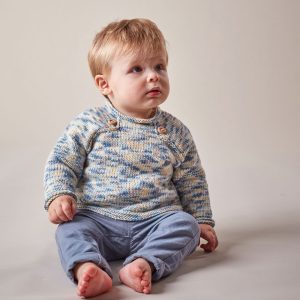 BABY SWEATER IN BABY CASHMERE MERINO SILK DK PRINTS-Printed pattern in the post