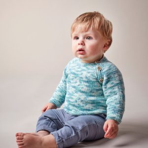 SWEATER IN BABY CASHMERE MERINO SILK DK PRINTS-Printed pattern in the post