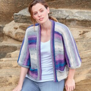 KIMONO JACKET IN SPIRIT CHUNKY-Printed pattern in the post