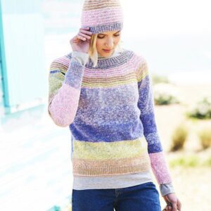 Sweater , Cowl and Hat-Printed pattern in the post