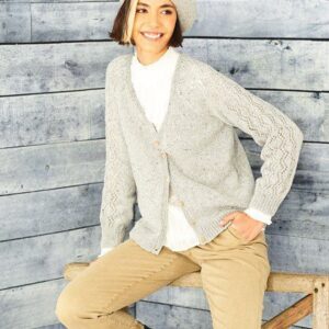 Round & V Neck Cardigans-Printed pattern in the post