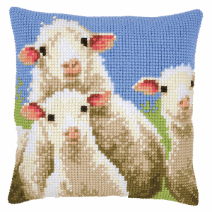 Cross Stitch Kit: Cushion: Curious Sheep