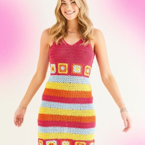 MAINSTAGE MINI DRESS IN SIRDAR STORIES DK-Printed pattern in the post