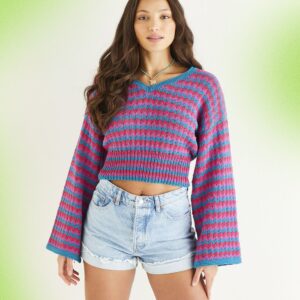 COW BELL SLEEVE SWEATER IN SIRDAR STORIES DK-Printed pattern in the post