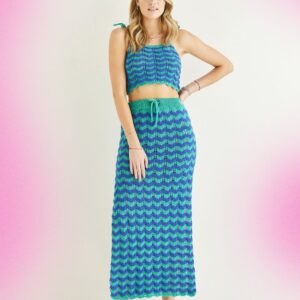 MIC DROP MAXI & CROP TOP IN SIRDAR STORIES DK-Printed pattern in the post