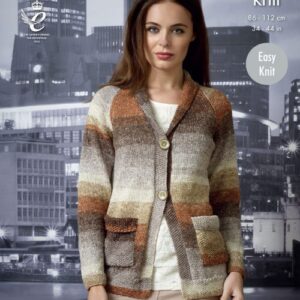 Sweater and Cardigan Knitted with Shine DK-Printed Pattern to the Post