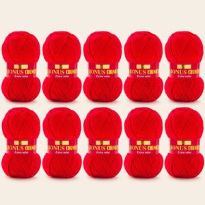 SIGNAL RED BUNDLE IN HAYFIELD BONUS CHUNKY